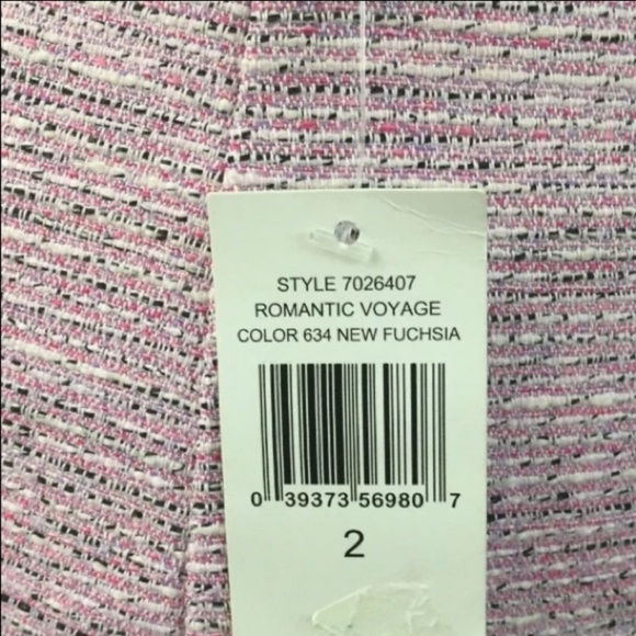 CeCe Cynthia Steffe Fuchsia Tweed Pencil Skirt - Picture 5 of 7